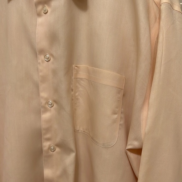 11. Pronto•Uomo Mens Dress Shirt in Light Peach - Picture 5 of 14